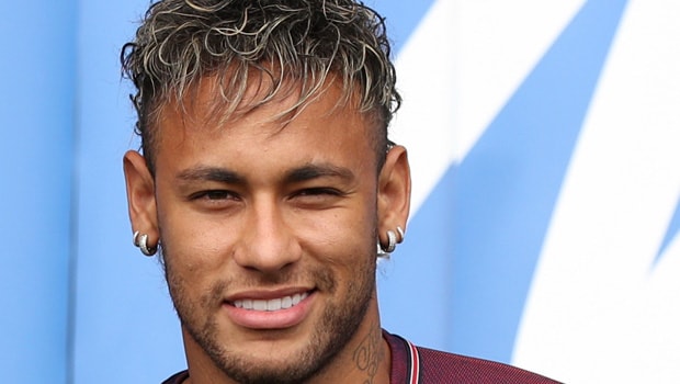 Neymar, blue and purple blots, brazilian footballers, PSG, back view,  soccer, HD wallpaper | Peakpx